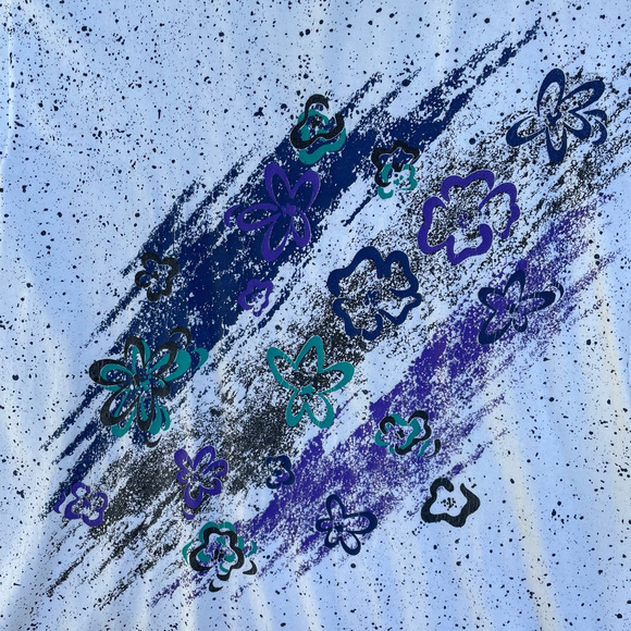 Vintage 90s Unique Splatter Graphic All Over Print Single Stitch t-shirt - Picture 2 of 4